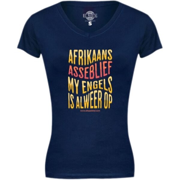 Ladies V-Neck T-Shirt | Afrikaans ASB