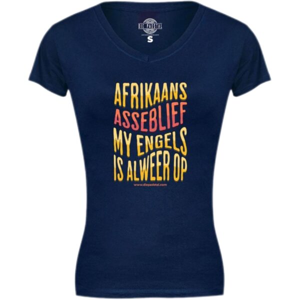 Ladies V-Neck T-Shirt | Afrikaans ASB