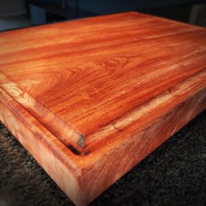 Rose Wood Cleaver Cutting Board with Cleaver knife