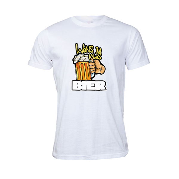 Men's T-Shirts | Wens jy was bier | Yellow