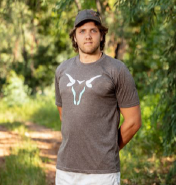 Men's T-Shirt | Abstract Bull Face | Brown Poly Cotton