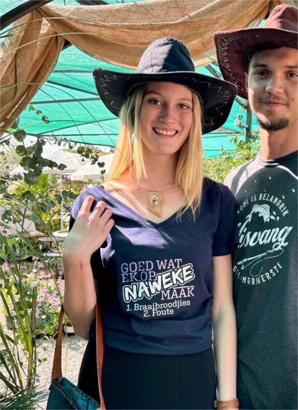 Ladies V-neck T-shirt | Naweke | Navy or Black
