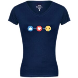 Ladies V-Neck T-shirt | Kies Een | Navy