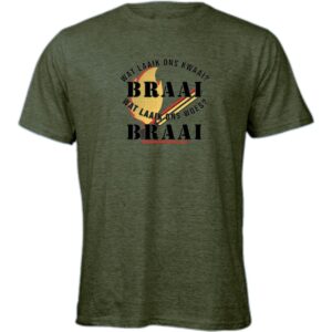 Men's T-shirt | Die ou laaik braai kwaai | Khaki Green